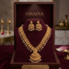 Gemini_Generated_Image_pv6c0mpv6c0mpv6c-1 Mirahva Royal Heritage Gold-Tone Bridal Necklace Set with Matching Earrings