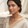 Gemini_Generated_Image_q049goq049goq049 Mirahva Golden Floral Pearl Drop Earrings