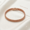 Mirahva Rose Gold Braided Chain Bracelet for Women – Elegant Woven Link Design