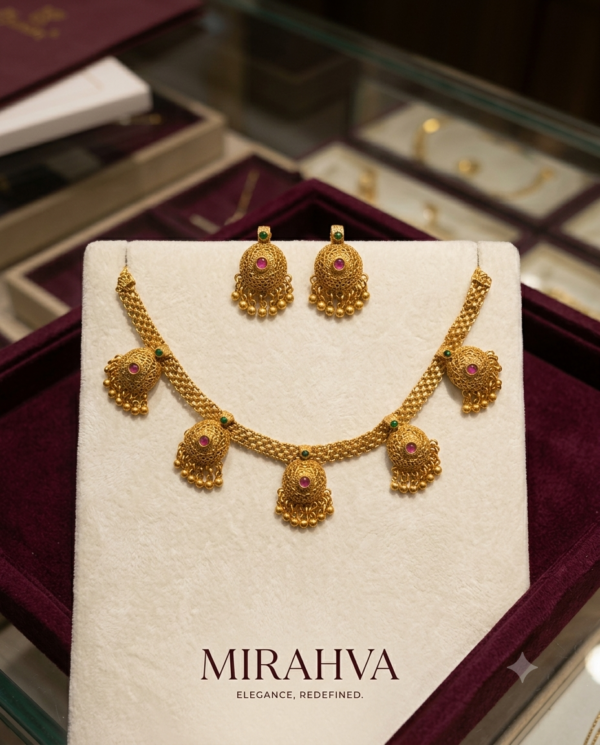 Gemini_Generated_Image_r57pqcr57pqcr57p-1 Mirahva Royal Gold-Tone Filigree Jhumka Necklace Set
