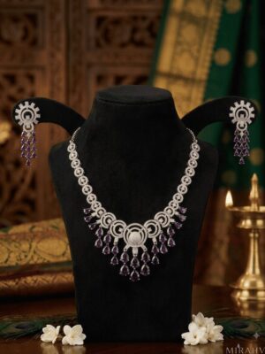 Mirahva Royal Amethyst Aura Statement Jewelry Set