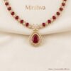 Gemini_Generated_Image_uqi4gauqi4gauqi4 Mirahva Aurum Ruby Royal Bridal Necklace Set – Gold Finish with Ruby-Red Stones & Matching Earrings