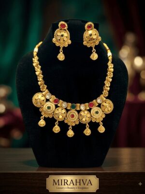 Mirahva Royal Heritage Gold Statement Jewelry Set