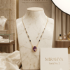 Gemini_Generated_Image_wvq6wbwvq6wbwvq6 Mirahva No. 1 & 2 Black Beaded Pendant Necklace – Elegant Gold-Tone Chain with Pink & Purple Pendant Variants