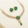 Mirahva Emerald Royale Gold-Tone Statement Jewellery Set
