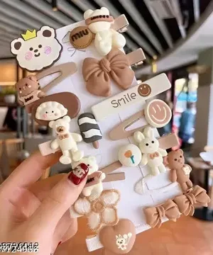 Cute Teddy Bear Hair Clip Set