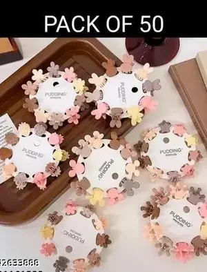 Flower Power Hair Clips (Pack of 50)